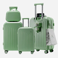 HKM-294099 Four-Piece Travel Trolley Bag Luggage Set with USB Port - 14", 20", 24", 28" Sizes