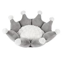 HKM-2942653 Cozy Autumn and Winter Crown Sleeping Nest - Super Soft Fluff Seat Cushion in Pink, Gray, and Khaki