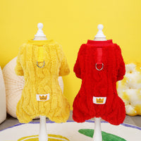 HKM-2944189 Cozy Arctic Twist Fleece Dog Jacket for All Sizes