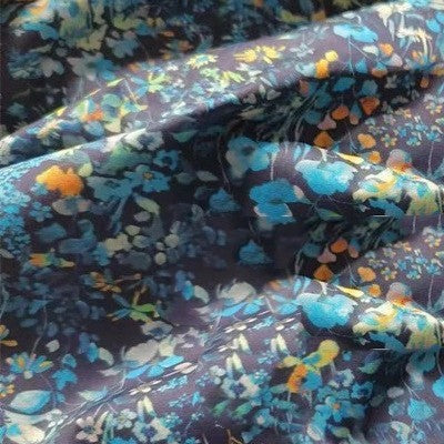 HKM-294547 Elastic Poplin Cotton Fabric - Plant Flower Series, 100% Cotton, 150cm Wide, Digital Print, 135g/m2