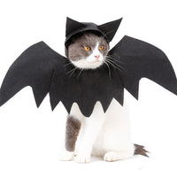 HKM-2948541 Halloween Pet Bat Wings for Cats and Dogs - Soft Felt Cloth Costume, Available in Multiple Sizes