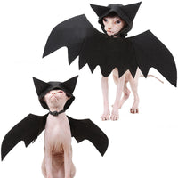 HKM-2948541 Halloween Pet Bat Wings for Cats and Dogs - Soft Felt Cloth Costume, Available in Multiple Sizes