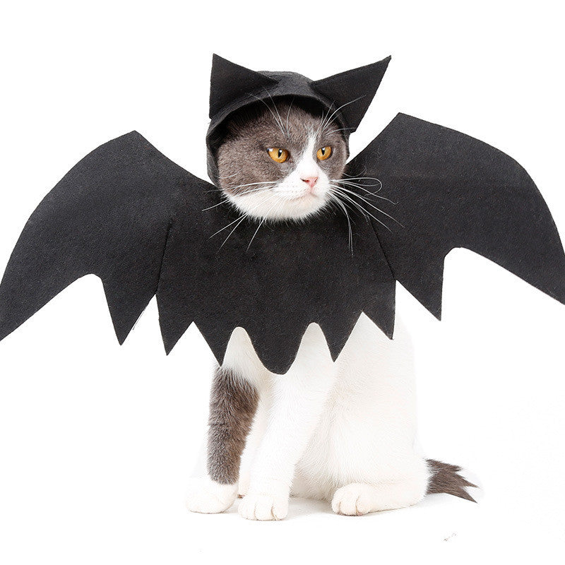HKM-2948541 Halloween Pet Bat Wings for Cats and Dogs - Soft Felt Cloth Costume, Available in Multiple Sizes
