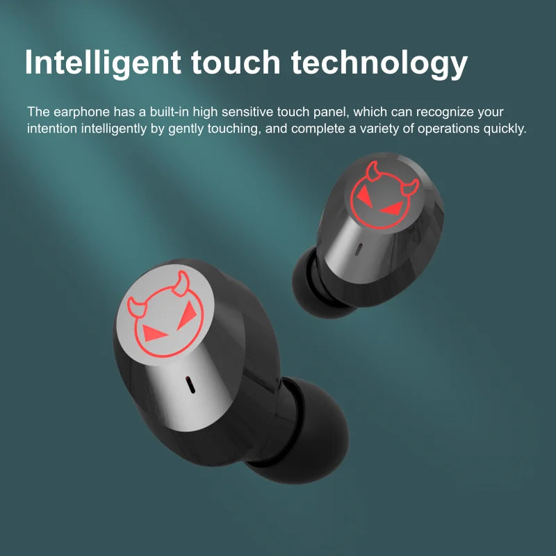 HKM-294867 M23 Waterproof In-Ear Earbuds with LED Display and Touch Control for Sports and Gaming