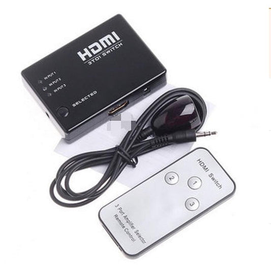 HKM-294931 3-Port HDMI Switch with IR Remote Control for 1080P HD Video and Audio Output