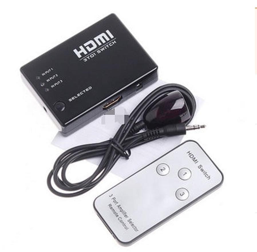 HKM-294931 3-Port HDMI Switch with IR Remote Control for 1080P HD Video and Audio Output