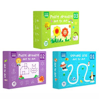 HKM-294995 Children's Educational Drawing Tablet and Math Game Book Set with Erasable Pen for Learning Shapes and Control Skills