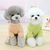 HKM-2950973 Striped Cotton Pajamas for Small Dogs and Cats - Soft Casual Homewear in Blue, Pink, Yellow
