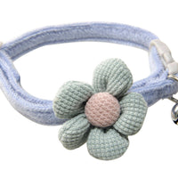 HKM-2951613 Floral Small Dog Collar with Bell - Adjustable and Comfortable for Girls