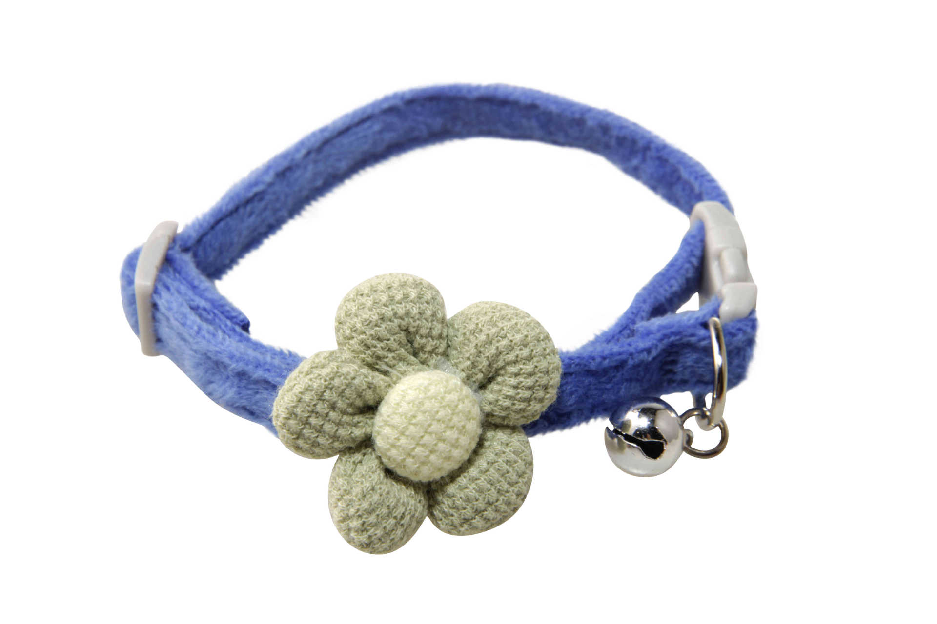 HKM-2951613 Floral Small Dog Collar with Bell - Adjustable and Comfortable for Girls