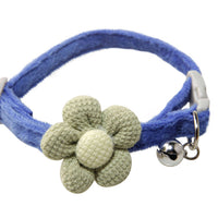 HKM-2951613 Floral Small Dog Collar with Bell - Adjustable and Comfortable for Girls
