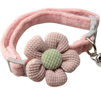 HKM-2951613 Floral Small Dog Collar with Bell - Adjustable and Comfortable for Girls