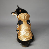 HKM-2951741 Large Dog Raincoat Shell Jacket - Windproof and Rainproof in Gold, Available in Multiple Sizes (S-5XL)