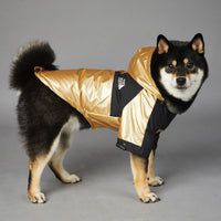 HKM-2951741 Large Dog Raincoat Shell Jacket - Windproof and Rainproof in Gold, Available in Multiple Sizes (S-5XL)