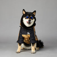 HKM-2951741 Large Dog Raincoat Shell Jacket - Windproof and Rainproof in Gold, Available in Multiple Sizes (S-5XL)