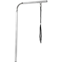 HKM-2951997 Heavy Duty Stainless Steel Folding Pet Grooming Table with Adjustable Arm and Rubber Surface