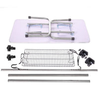 HKM-2951997 Heavy Duty Stainless Steel Folding Pet Grooming Table with Adjustable Arm and Rubber Surface