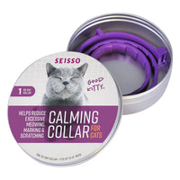 HKM-2952125 Calming Cat Collar for Anxiety Relief - Adjustable Hypoallergenic Comfort Collar