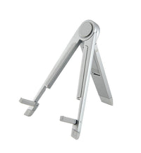 HKM-295251 Universal Adjustable Triangle Stand for Tablet and Mobile Phone - Metal Bracket, Silver Finish