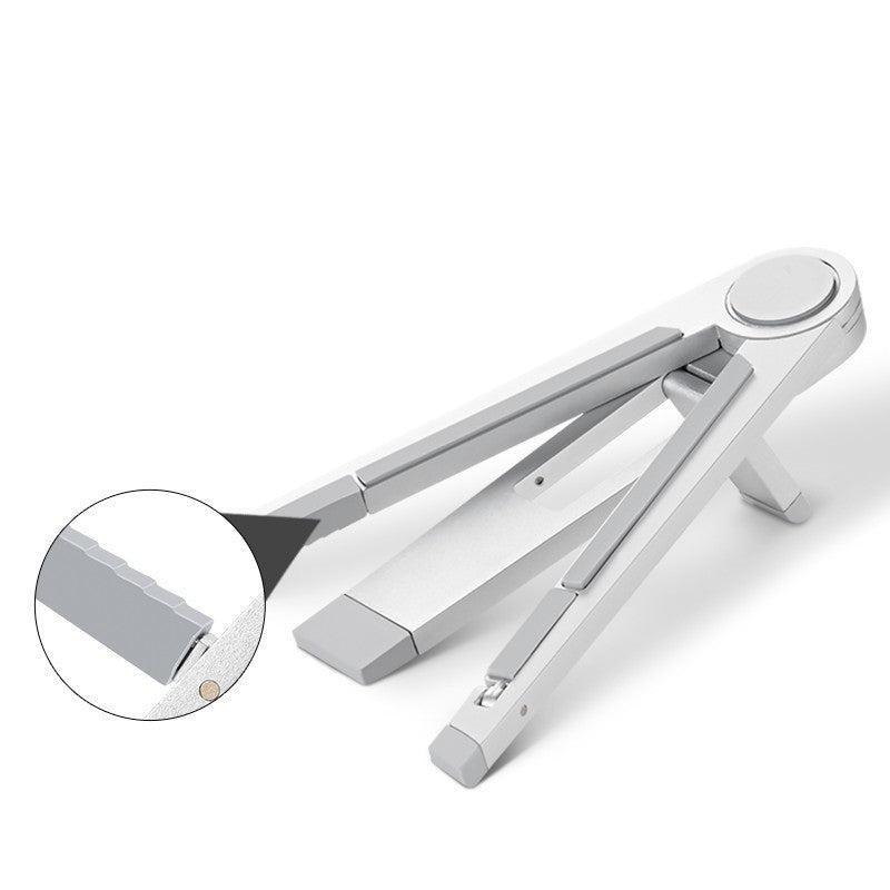 HKM-295251 Universal Adjustable Triangle Stand for Tablet and Mobile Phone - Metal Bracket, Silver Finish