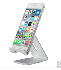 HKM-295251 Universal Adjustable Triangle Stand for Tablet and Mobile Phone - Metal Bracket, Silver Finish