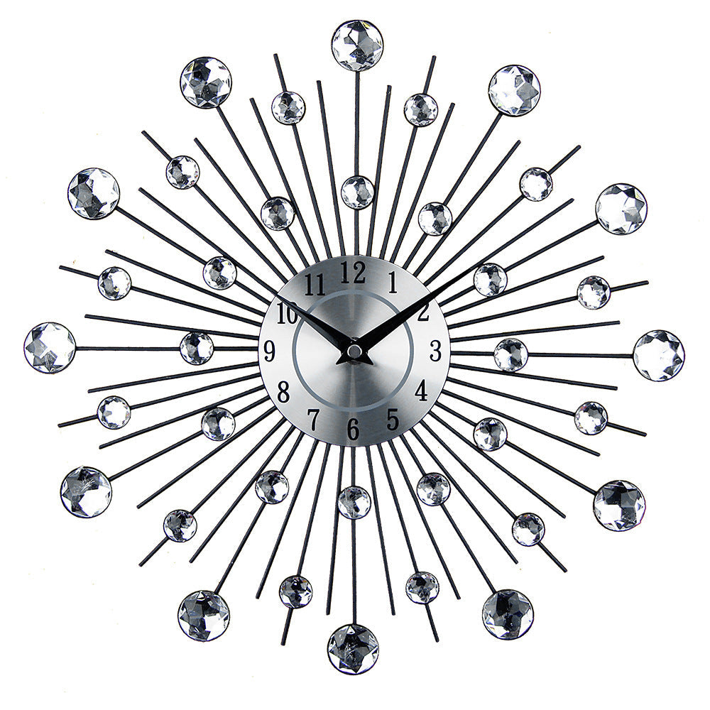 HKM-295379 Silent Round Wall Clock for Living Room - Modern Decorative Electronic Timepiece