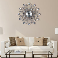 HKM-295379 Silent Round Wall Clock for Living Room - Modern Decorative Electronic Timepiece