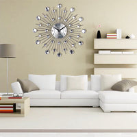 HKM-295379 Silent Round Wall Clock for Living Room - Modern Decorative Electronic Timepiece
