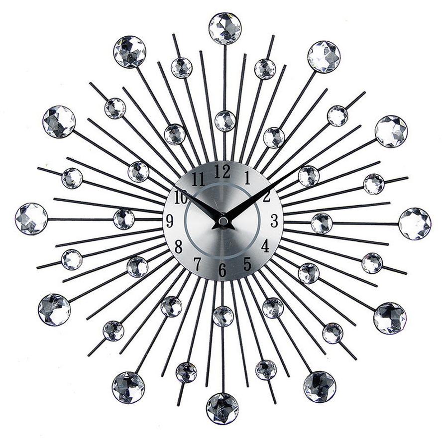 HKM-295379 Silent Round Wall Clock for Living Room - Modern Decorative Electronic Timepiece