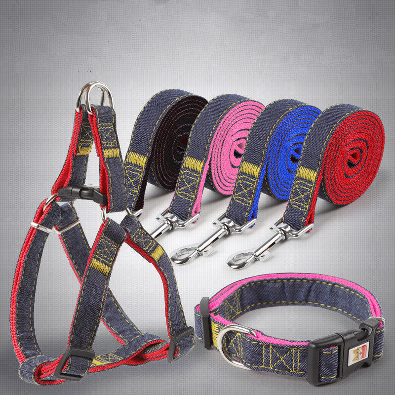 HKM-2953917 Durable Denim Sling Leash with Wear-Resistant Traction - Available in Multiple Colors