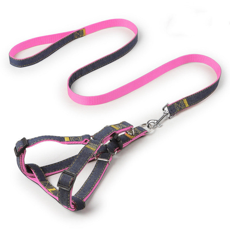 HKM-2953917 Durable Denim Sling Leash with Wear-Resistant Traction - Available in Multiple Colors