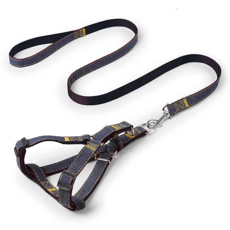 HKM-2953917 Durable Denim Sling Leash with Wear-Resistant Traction - Available in Multiple Colors