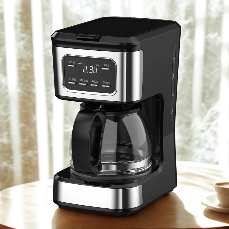 HKM-295443 6-Cup Coffee Maker with Non-Stick Warmer Plate and Clear Water Level Indicator