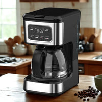 HKM-295443 6-Cup Coffee Maker with Non-Stick Warmer Plate and Clear Water Level Indicator