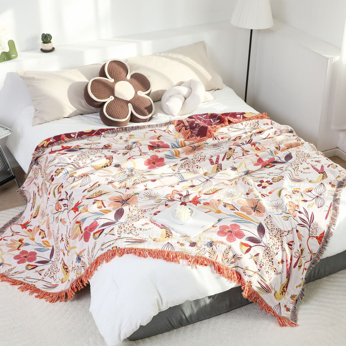 HKM-295699 Pure Cotton Gauze Blanket for Sofa and AC Use, 200x230 cm