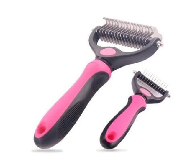 HKM-295763 Stainless Steel Rake Comb with Round Edges for Dogs and Cats - Large and Small Sizes Available