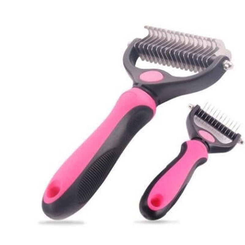 HKM-295763 Stainless Steel Rake Comb with Round Edges for Dogs and Cats - Large and Small Sizes Available