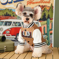 HKM-2958269 Pet Fashion Minimalist Plaid Baseball Jersey for Stylish Pets