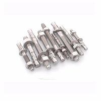 HKM-295891 316 Stainless Steel Wedge Anchor Bolts for Concrete - M6, M8, M10 with Hex Washer Nut, Galvanized Finish