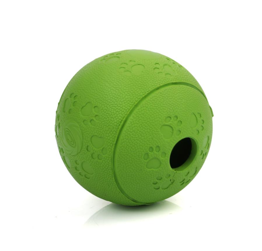 HKM-295891 Interactive Dog Food Leaking Ball - TPR Nibble Toy, Available in Small (8CM) and Large (11CM) Sizes