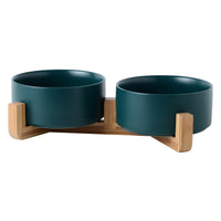HKM-2960061 Creative Multifunctional Porcelain Fruit Dessert Bowl with Bamboo Mat in Various Colors
