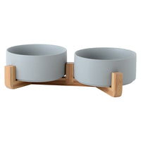 HKM-2960061 Creative Multifunctional Porcelain Fruit Dessert Bowl with Bamboo Mat in Various Colors