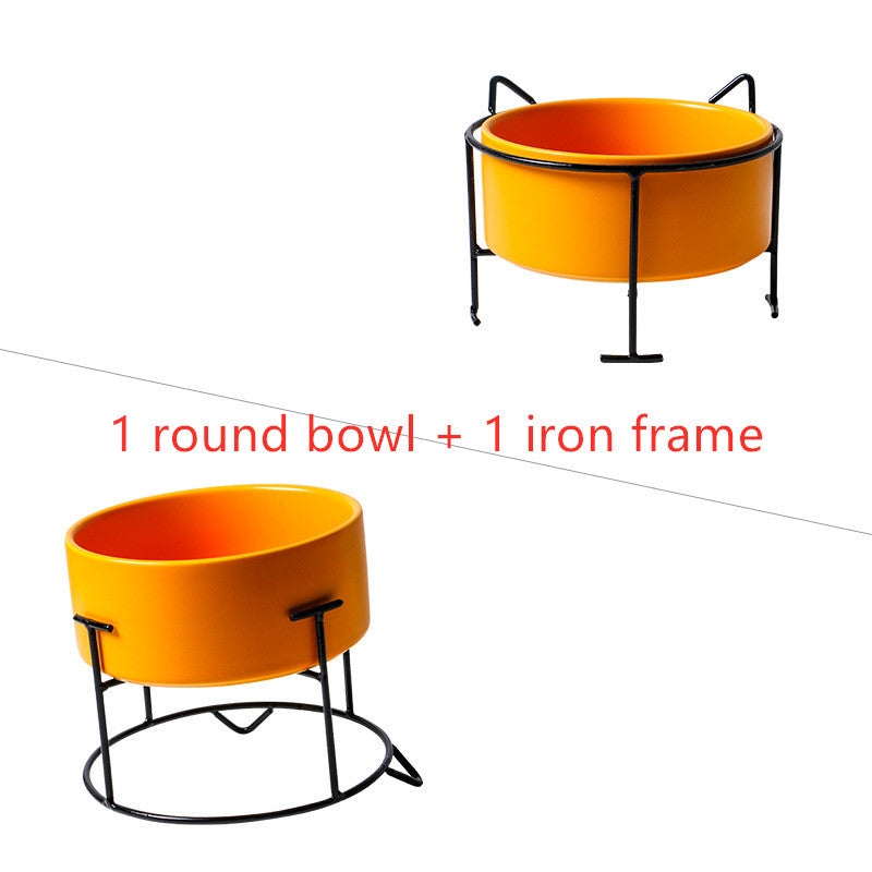 HKM-2960061 Creative Multifunctional Porcelain Fruit Dessert Bowl with Bamboo Mat in Various Colors