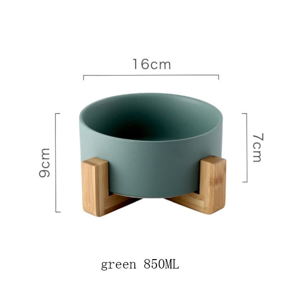 HKM-2960061 Creative Multifunctional Porcelain Fruit Dessert Bowl with Bamboo Mat in Various Colors