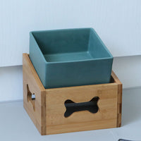HKM-2960061 Creative Multifunctional Porcelain Fruit Dessert Bowl with Bamboo Mat in Various Colors