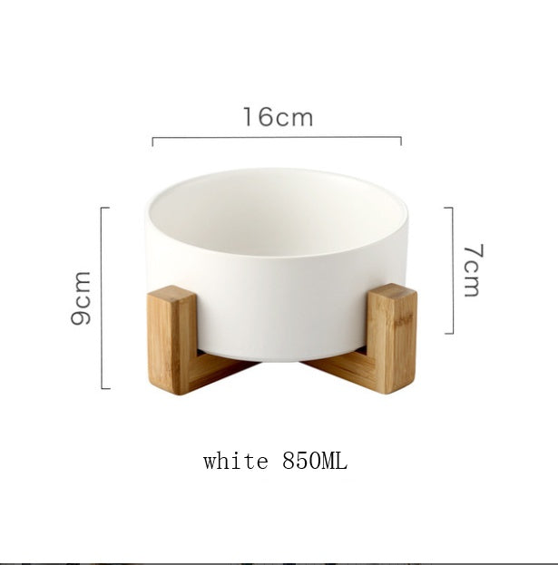 HKM-2960061 Creative Multifunctional Porcelain Fruit Dessert Bowl with Bamboo Mat in Various Colors