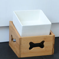 HKM-2960061 Creative Multifunctional Porcelain Fruit Dessert Bowl with Bamboo Mat in Various Colors