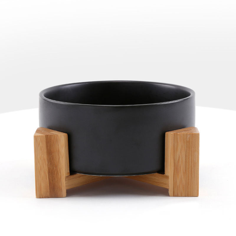 HKM-2960061 Creative Multifunctional Porcelain Fruit Dessert Bowl with Bamboo Mat in Various Colors