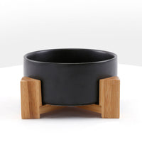HKM-2960061 Creative Multifunctional Porcelain Fruit Dessert Bowl with Bamboo Mat in Various Colors