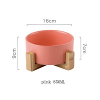 HKM-2960061 Creative Multifunctional Porcelain Fruit Dessert Bowl with Bamboo Mat in Various Colors
